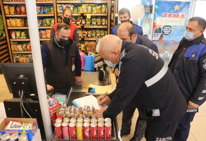 Aziziye zabıtası ceza yağdırdı
