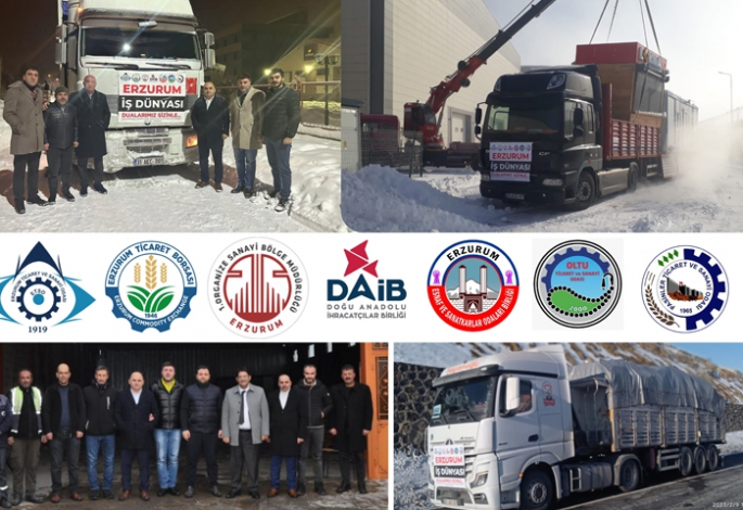 Erzurum İş Dünyasının yardımları sürüyor