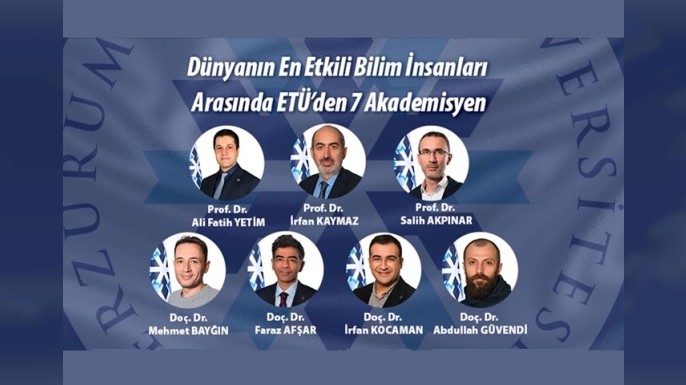 ETÜ’den 7 Akademisyen Dünya listesinde