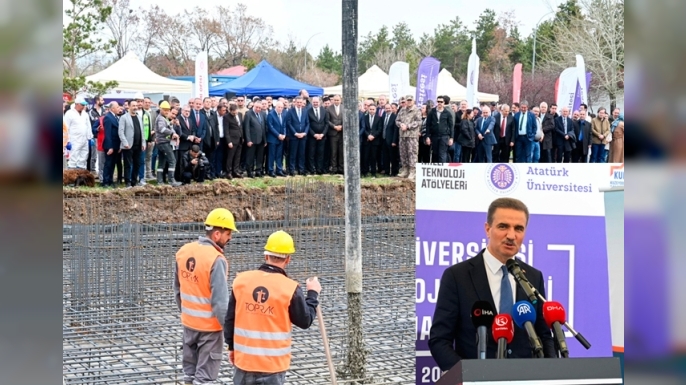 Erzurum’da “Millî Teknoloji Atölyesi”nin temeli atıldı