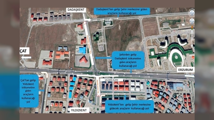 Dadaşkent-Yıldızkent kavşağında trafik düzeni değişiyor